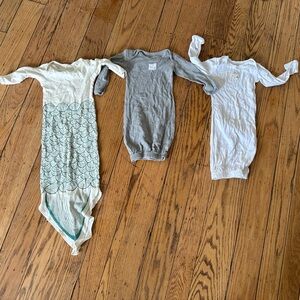 Bundle of three baby sleep gowns 2 x Burt’s bees